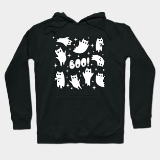 Boo Halloween Cat Ghosts Hoodie